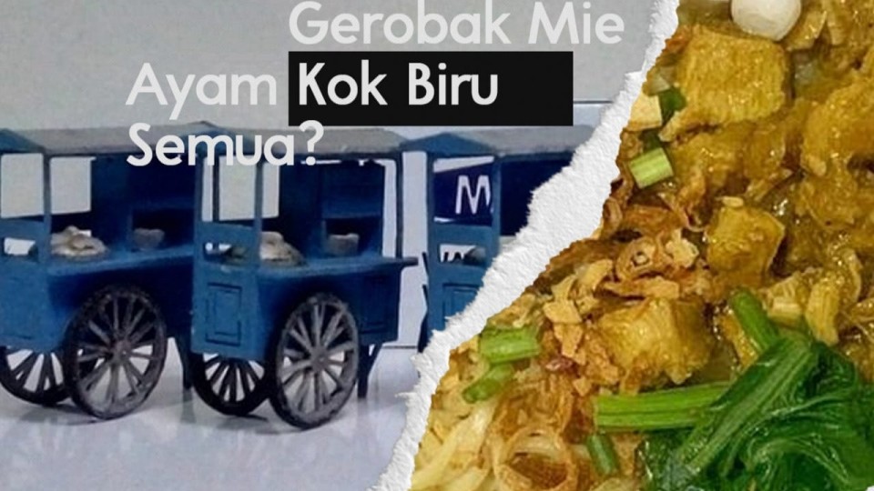 Eksis Dari Tahun 1986, Gerobak Mie Ayam Kok Biru Semua?